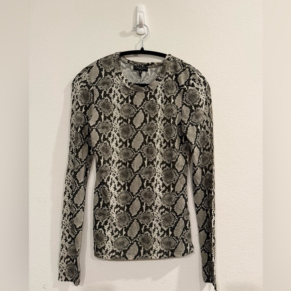 rag & bone Sabeen Snake-Print Long-Sleeve Shirt - Picture 4 of 7